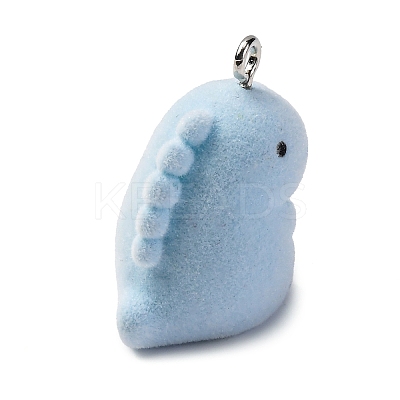 Flocky Resin Pendants FIND-S001-08D-1
