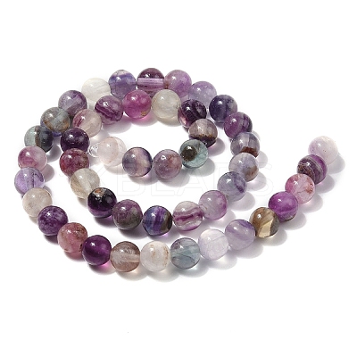 Natural Purple Fluorite Beads Strands G-G184-A01-01-1