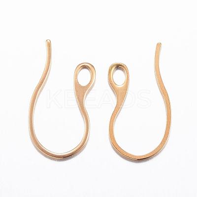 Ion Plating(IP) 304 Stainless Steel Earring Hooks X-STAS-H383-28G-1