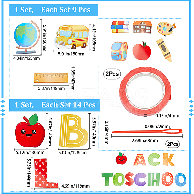 2 Sets 2 Styles Paper Banners AJEW-GF0008-51-1