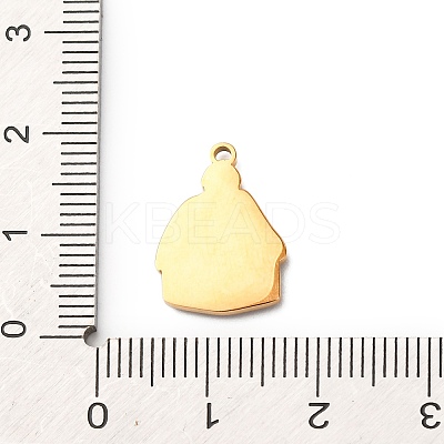 Christmas 304 Stainless Steel Enamel Pendants STAS-B112-02G-06-1