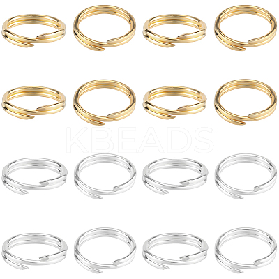 20Pcs 2 Colors 925 Sterling Silver Split Jump Rings STER-SC0001-41A-1