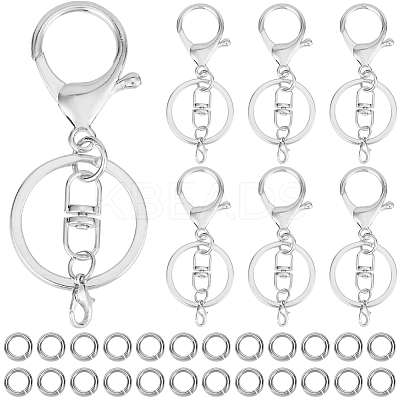 Iron Keychain Clasps DIY-SC0027-06-1