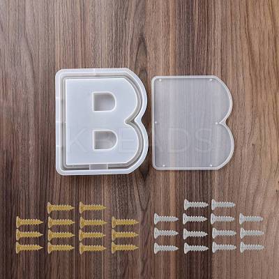 Letter-shaped Food Grade Money Box Silicone Molds DIY-D072-01GP-02-1