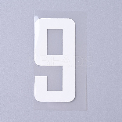 Number Iron On Transfers Applique Hot Heat Vinyl Thermal Transfers Stickers For Clothes Fabric Decoration Badge DIY-WH0148-43I-1