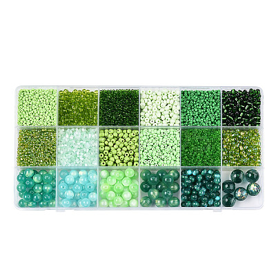 DIY 18 Style Resin & Acrylic Beads Jewelry Making Finding Kit DIY-NB0012-04E-1