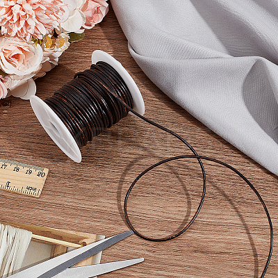 20M Round Cowhide Leather Cord WL-WH0015-01B-03-1