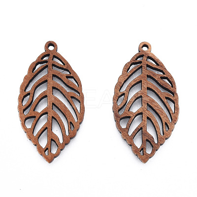 Natural Walnut Wood Pendants WOOD-N011-020-1