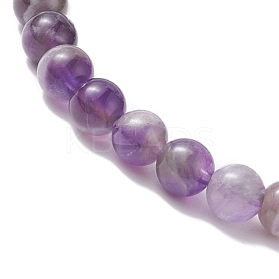 7Pcs 7 Style Natural Mixed Gemstone & Alloy Saint Benedict Beaded Strech Bracelets Set for Women BJEW-JB09346-1