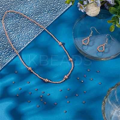 300Pcs Rack Plating Brass Spacer Beads KK-PH0012-43A-RG-1