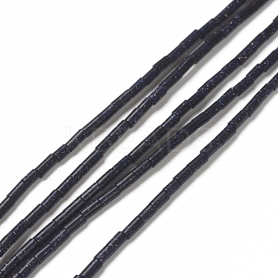 Synthetic Blue Goldstone Beads Strands G-B004-A03-1