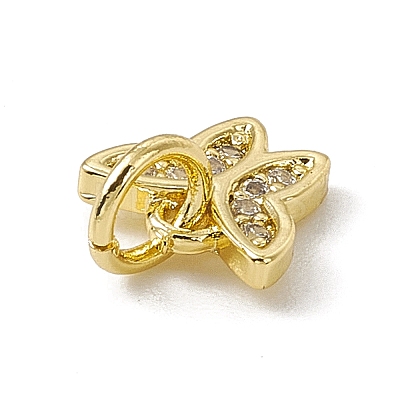 Brass Micro Pave Cubic Zirconia Charms ZIRC-F132-16G-1