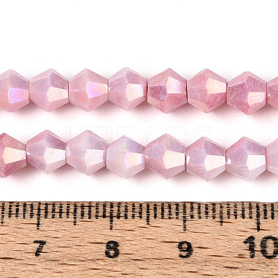 Anti-Tarnish Electroplate Bicone Glass Beads Strands EGLA-T021-6mm-16-02-1