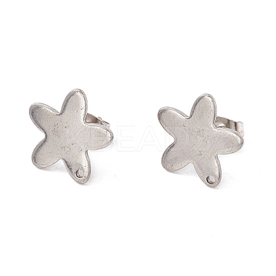 Non-Tarnish 201 Stainless Steel Stud Earring Findings STAS-G266-10P-1