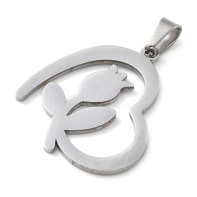 304 Stainless Steel Pendants STAS-I327-03P-1