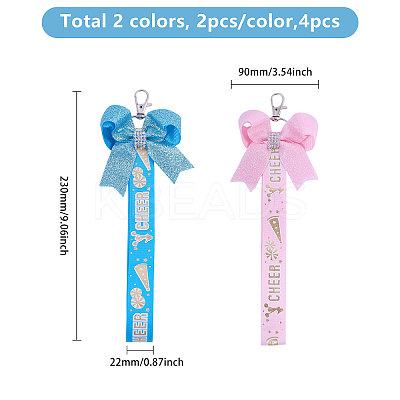 4Pcs 2 Colors Cloth Bowknot Pendant Decoration FIND-CA0010-24A-1