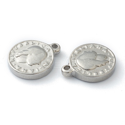 Non-Tarnish 304 Stainless Steel charms STAS-O145-15P-1