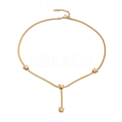 Ion Plating(IP) 304 Stainless Steel Snake Chain Necklaces NJEW-G081-13G-1