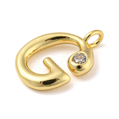 Rack Plating Brass Micro Pave Cubic Zirconia Pendants KK-A200-24G-G-1