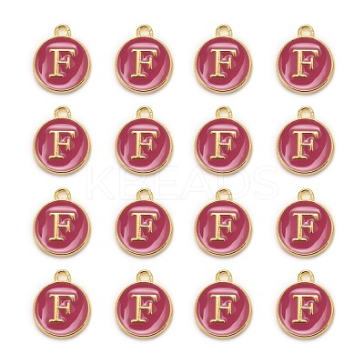 Golden Plated Alloy Enamel Charms X-ENAM-S118-08F-1