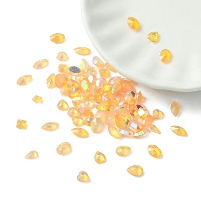 100Pcs Transparent Resin Rhinestone Cabochons MRMJ-YW0001-078-1
