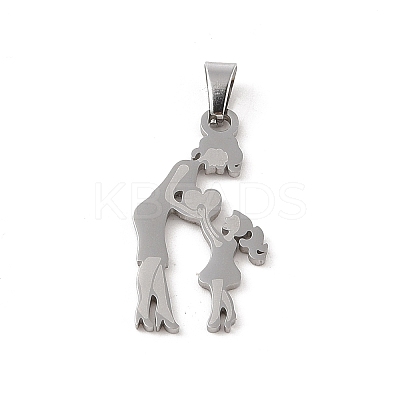 Non-Tarnish Mother's Day 304 Stainless Steel Pendants STAS-U002-07P-1