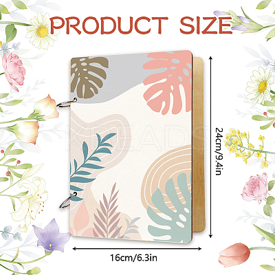 Wooden 2-Ring Loose Leaf Binder Postcard Phote Album Cover DIY-WH0547-031-1