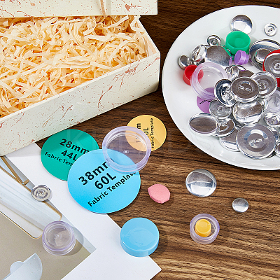 Plastic & Iron Button Finding Sets DIY-DC0004-36-1