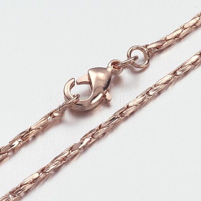 Brass Chain Necklaces MAK-F013-01RG-1