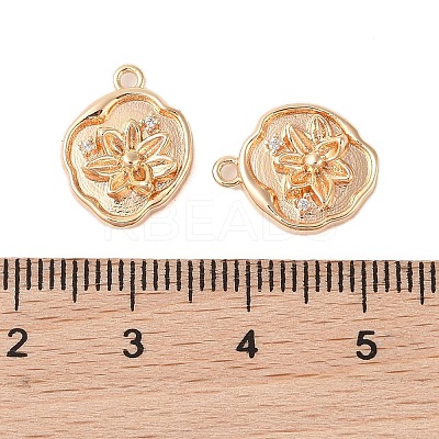 Brass Pendants with Clear Glass KK-N254-52G-1