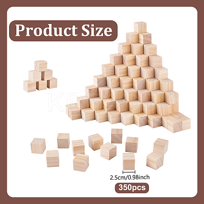 Unfinished Wood Craft Cube Block WOOD-AR0001-54B-1