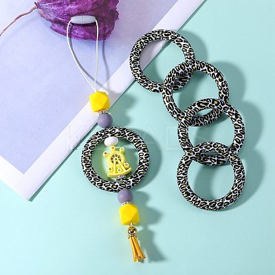 5Pcs Ring Food Grade Eco-Friendly Silicone Beads JX893F-1