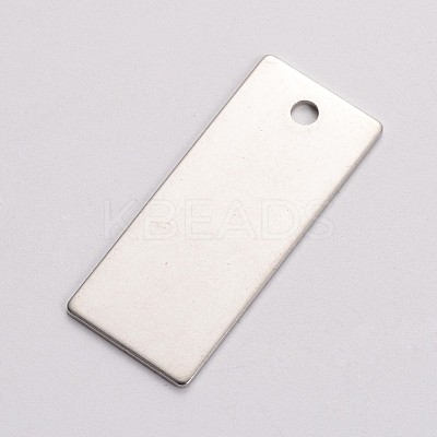 Tarnish Resistant 201 Stainless Steel Stamping Blank Tag Pendants STAS-L166-06-1