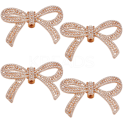 4Pcs Alloy Rhinestone Shoe Decoration AJEW-GF0009-29KCG-1