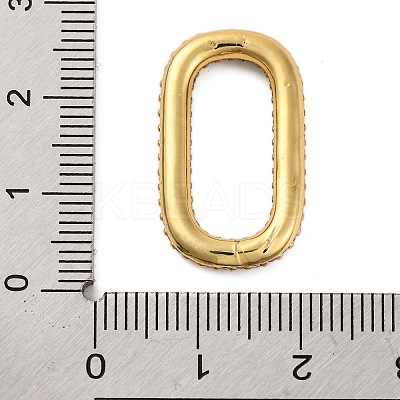 Rack Plating Brass Micro Pave Clear Cubic Zirconia Linking Rings KK-Z070-12G-03-1