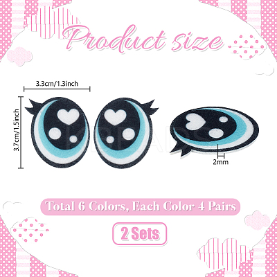 2 Sets Felt Craft Doll Eye AJEW-PH0006-60A-1