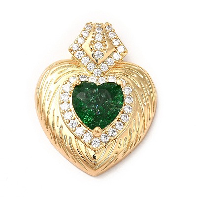 Rack Plating Brass & Rhinestone Pendants KK-H438-07G-01-1