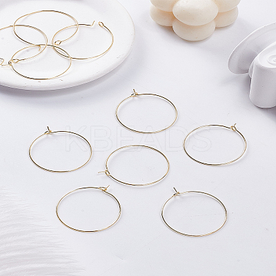10Pcs Brass Hoop Earrings EJEW-LP0008-056-1