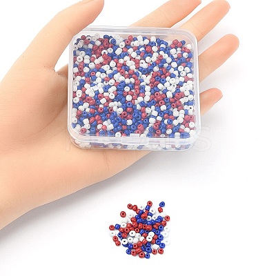 55.5G 3 Colors 8/0 Glass Seed Beads SEED-YW0002-26-1