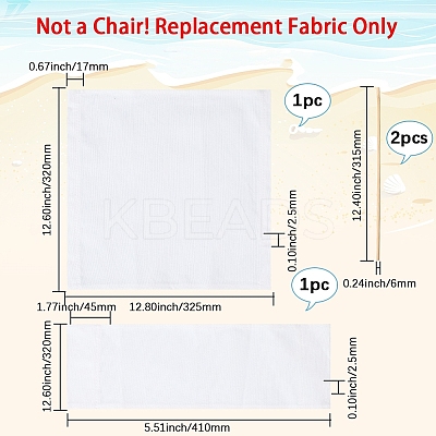 Cloth & Bamboo Sticks for Beach Chair Cloth Replacement Supplies AJEW-WH20018-05B-1