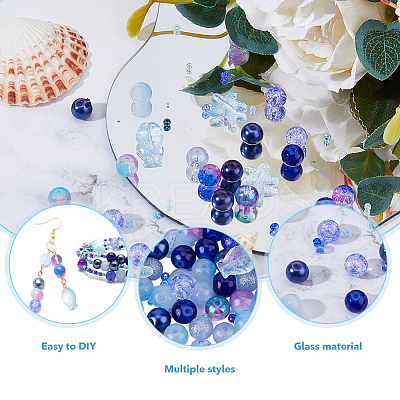 3 Bags Glass Beads GLAA-DC0001-37A-1