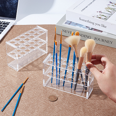 6 Hole Glass Multi-Use Cylinder Tube Display Racks AJEW-WH0596-418B-1
