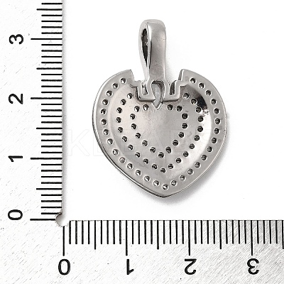 Brass Micro Pave Clear Cubic Zirconia Pendants KK-H519-15B-GP-1
