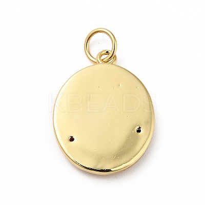 Rack Plating Brass Clear Cubic Zirconia Pendants KK-H431-48G-1