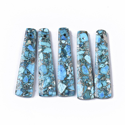 Synthetic Regalite/Imperial Jasper/Sea Sediment Jasper Pendants G-S366-010-1