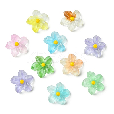 18Pcs 9 Colors Gradient Color & Luminous Opaque Resin Cabochons RESI-CJ0004-24-1