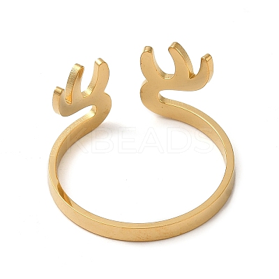 304 Stainless Steel Cuff Rings RJEW-G299-03G-1