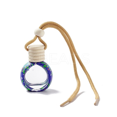 Empty Glass Perfume Bottle Pendants HJEW-A004-02-1