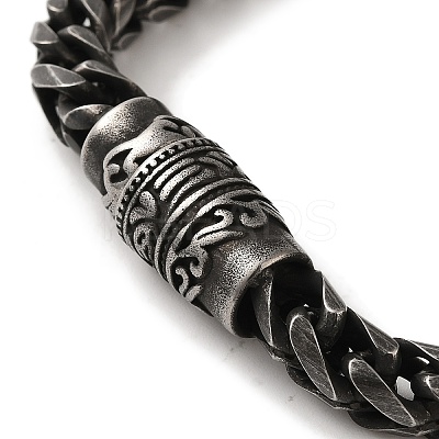 316 Surgical Stainless Steel Wheat Chain Bracelets with Magnetic Clasps BJEW-Q349-04B-1