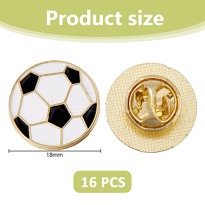 16Pcs Sport Enamel Pins JEWB-DC0001-24B-1